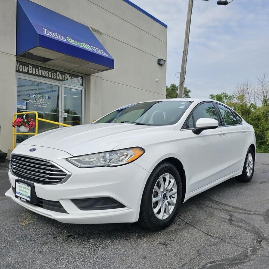 2017 WHITE FORD FUSION S S (3FA6P0G77HR) with an 2.5L I-4 engine, 6 speed AT transmission, located at 502 South Main Street, Columbia City, IN, 46725, (260) 244-4645, 41.151382, -85.490578 - Photo#0